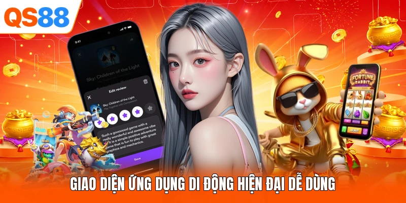 Giao diện ứng dụng di động hiện đại dễ dùng